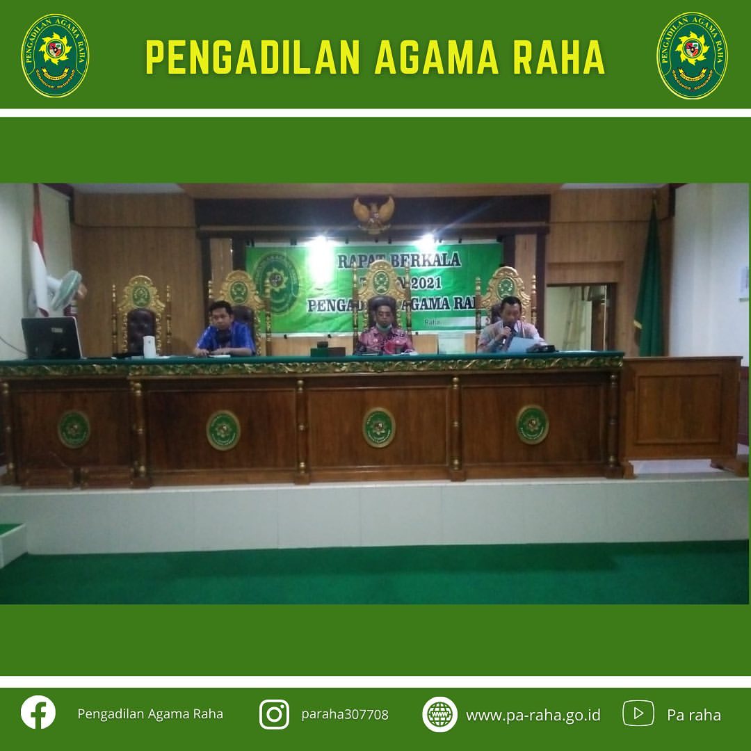 Pengadilan Agama Raha on Instagram Kamis 17 06 2021 Pengadilan Agama Raha menggelar Rapat Berkala Bulan Juni 2021. Rapat dipimpin Ketua Pengadilan Agama Raha Bapak CQN4S2hH93R 0JPG